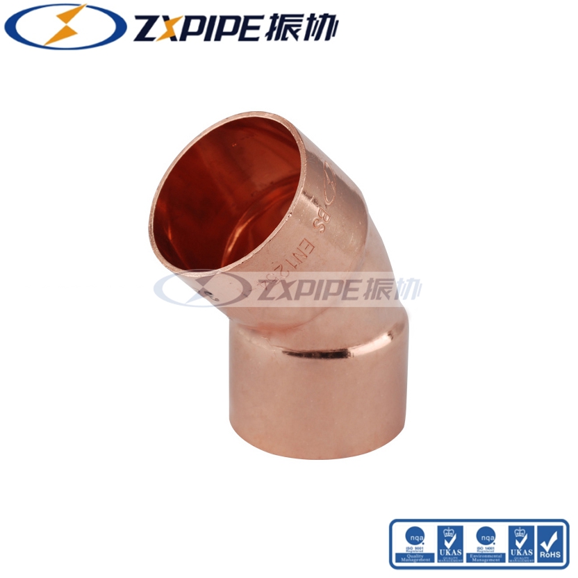red copper 45° elbow